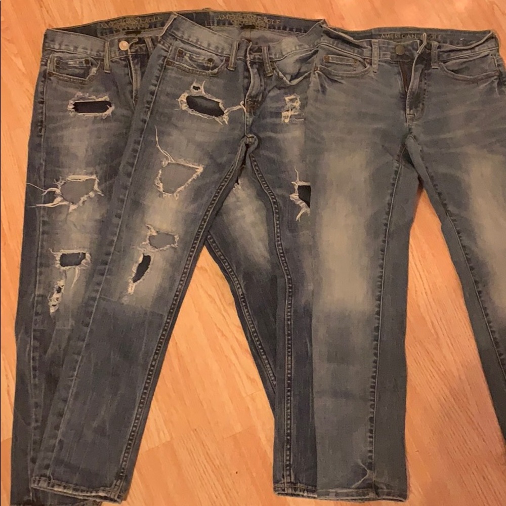 3 Pair 26x28 American Eagle jeans